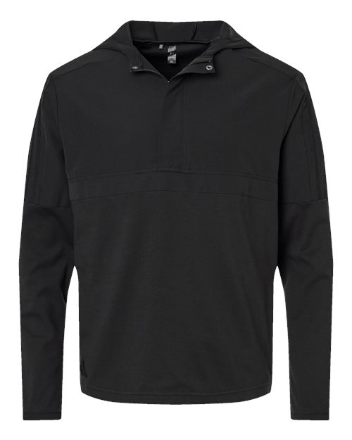 Men's Half-Zip Hooded Anorak - Black