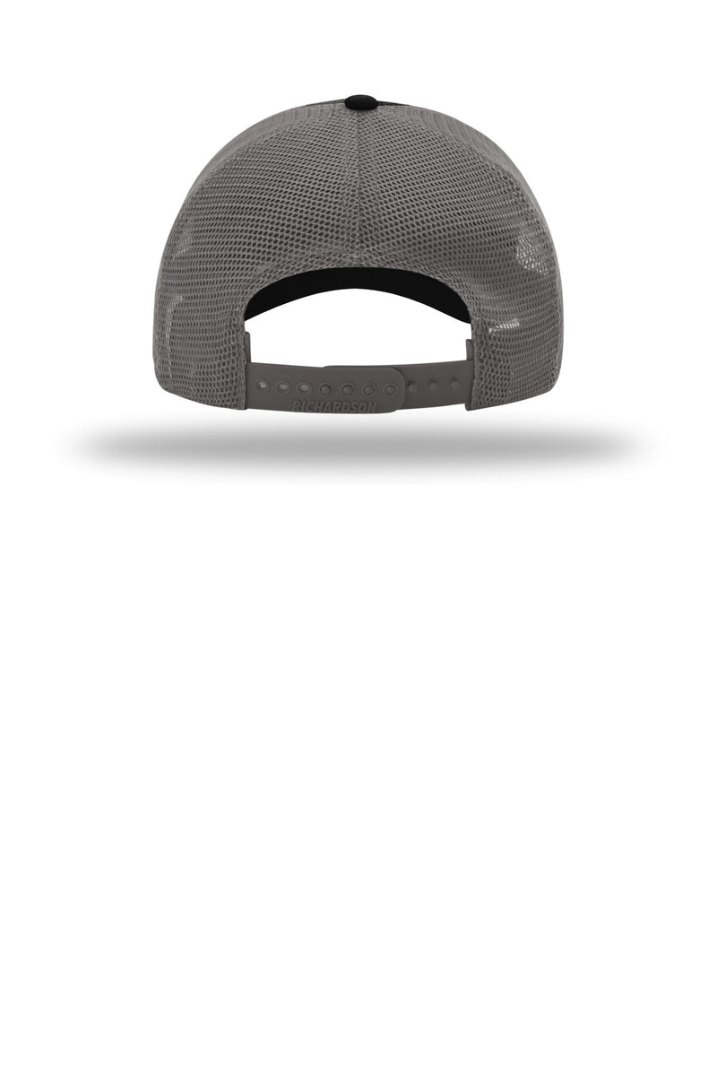 Richardson Garment Washed Trucker - Black/ Charcoal