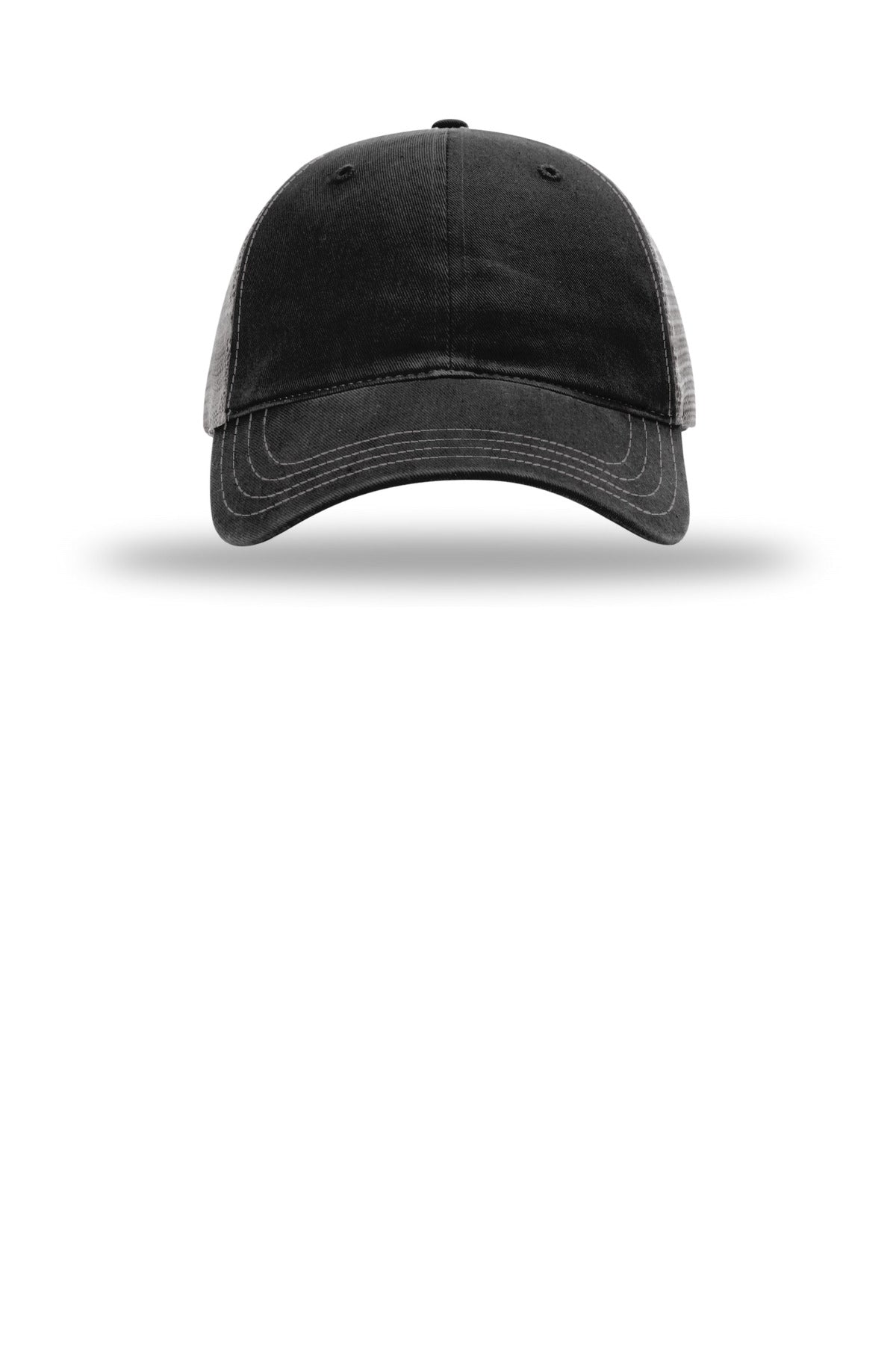 Richardson Garment Washed Trucker - Black/ Charcoal