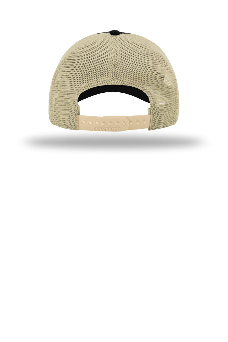 Richardson Garment Washed Trucker - Black/ Khaki
