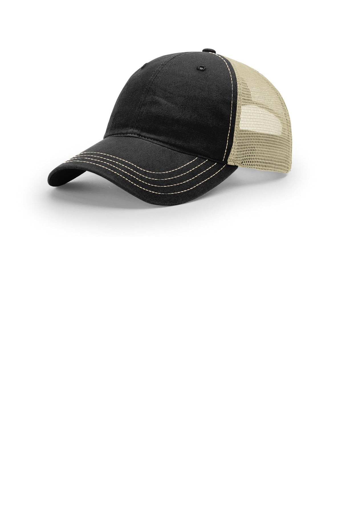 Richardson Garment Washed Trucker - Black/ Khaki
