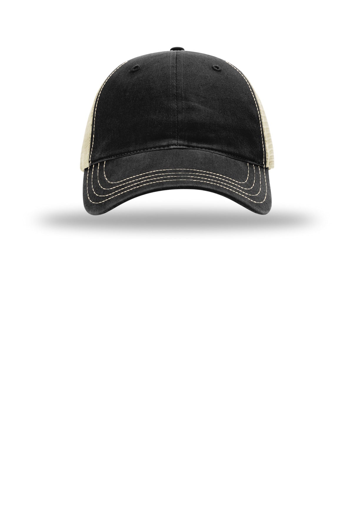 Richardson Garment Washed Trucker - Black/ Khaki