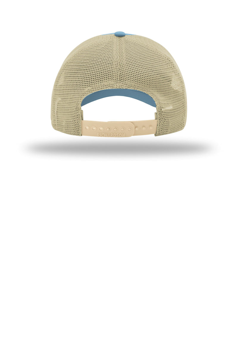 Richardson Garment Washed Trucker - Columbia Blue/ Khaki