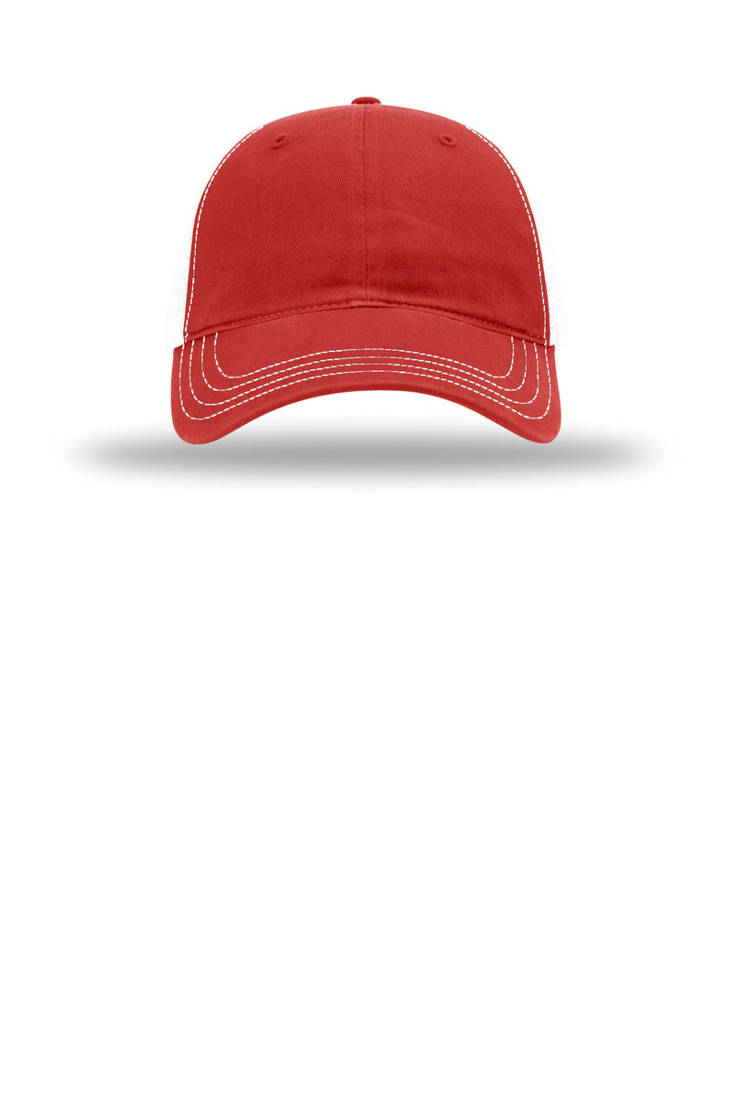 Richardson Garment Washed Trucker - Red/ White