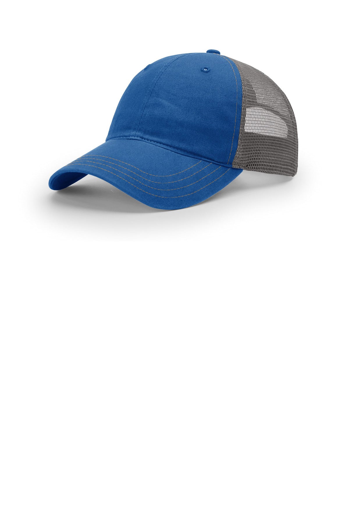 Richardson Garment Washed Trucker - Royal/ Charcoal