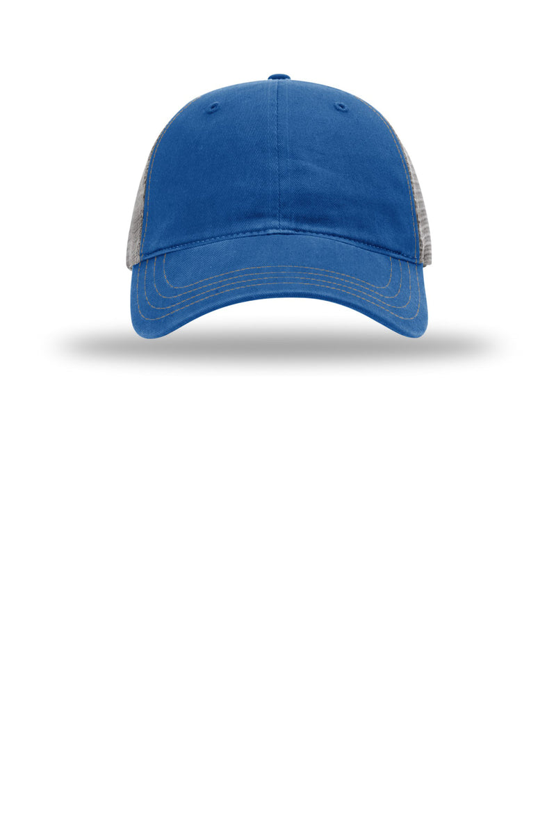 Richardson Garment Washed Trucker - Royal/ Charcoal