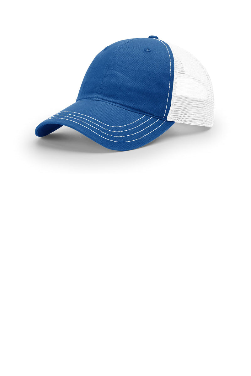 Richardson Garment Washed Trucker - Royal/ White