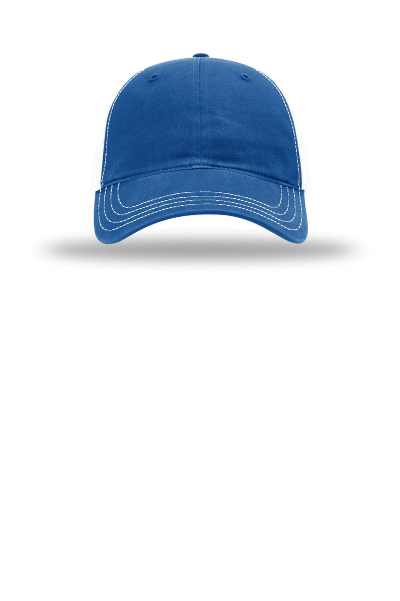 Richardson Garment Washed Trucker - Royal/ White