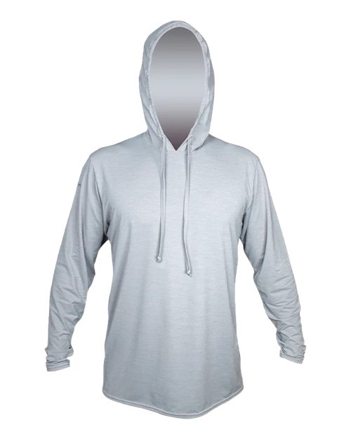 Men's Low Pro Tech Hooded Long Sleeve T-Shirt - Alloy Heathered