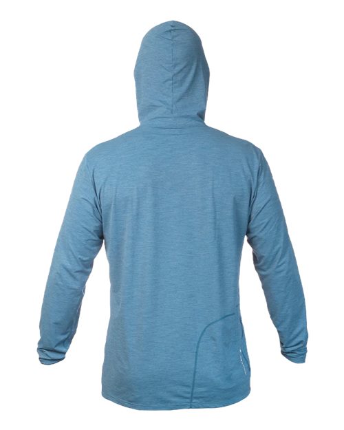Men's Low Pro Tech Hooded Long Sleeve T-Shirt - Bahama Heathered
