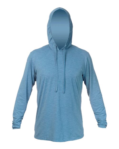 Men's Low Pro Tech Hooded Long Sleeve T-Shirt - Bahama Heathered