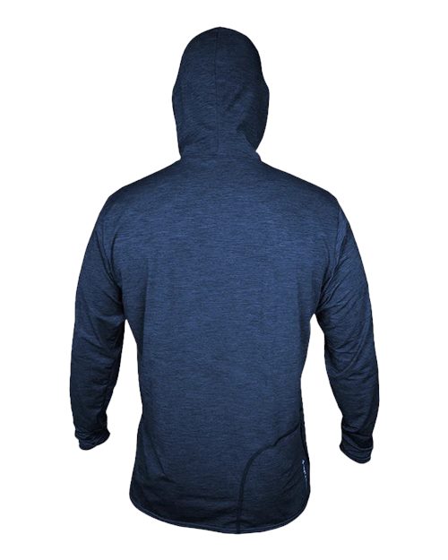Men's Low Pro Tech Hooded Long Sleeve T-Shirt - Navy Heathered