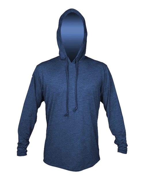 Men's Low Pro Tech Hooded Long Sleeve T-Shirt - Navy Heathered