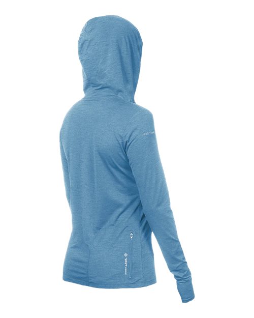 Women's Breeze Tech Hooded Long Sleeve T-Shirt - Bahama Heathered
