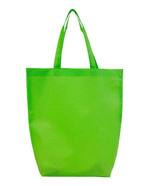 Non-Woven Gusset Bottom Tote - Lime Green