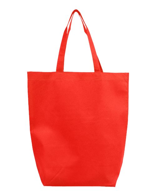 Non-Woven Gusset Bottom Tote - Red