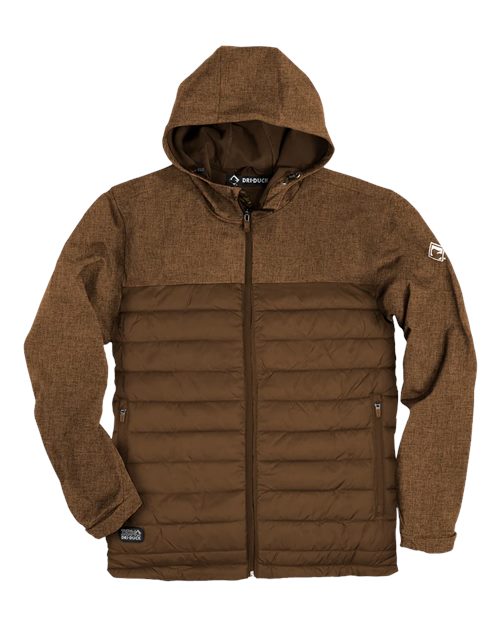 Men's Pinnacle Soft Shell Puffer Jacket - Saddle Heather/ Saddle