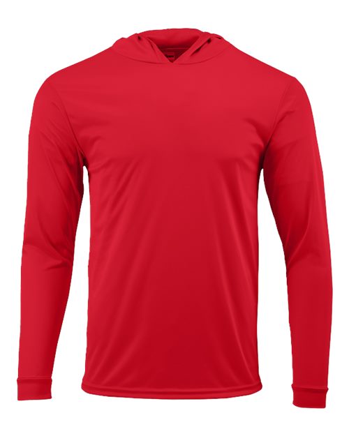 Unisex Bahama Performance Hooded Long Sleeve T-Shirt - Red