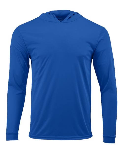 Unisex Bahama Performance Hooded Long Sleeve T-Shirt - Royal