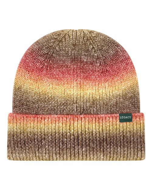 Tie-Dyed Ribbed Beanie - Sunset