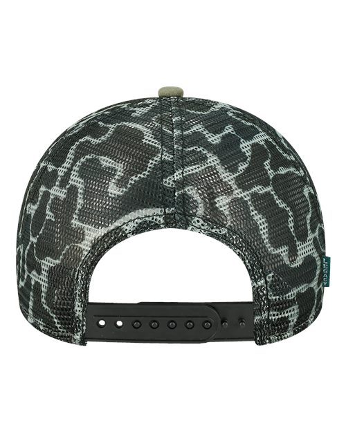 Mid-Pro Snapback Trucker Cap - Olive/ Grey/ Grey Camo