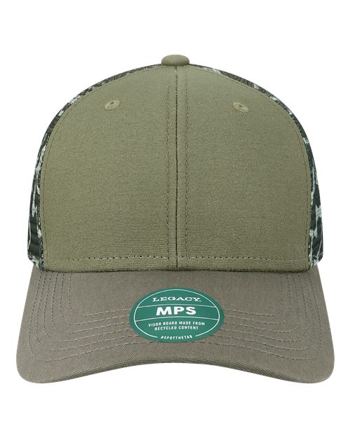 Mid-Pro Snapback Trucker Cap - Olive/ Grey/ Grey Camo