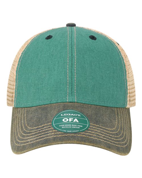 Old Favorite Trucker Cap - Aqua Blue/ Navy
