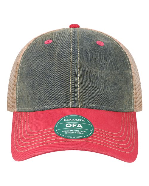 Old Favorite Trucker Cap - Navy/ Dark Pink
