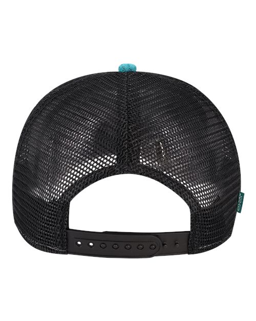 Five-Panel Adjustable Cap - Aqua Aztec/ Black