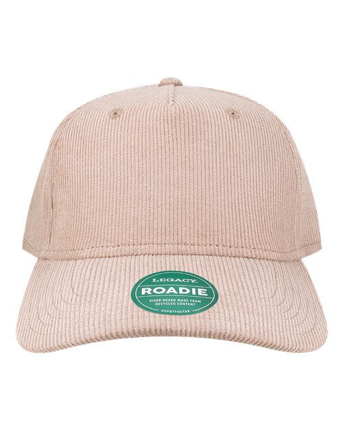 Five-Panel Adjustable Cap - Dusty Rose Corduroy