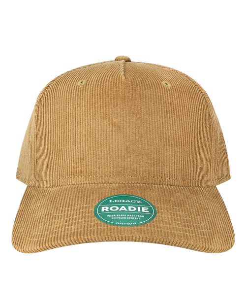 Five-Panel Adjustable Cap - Khaki Corduroy
