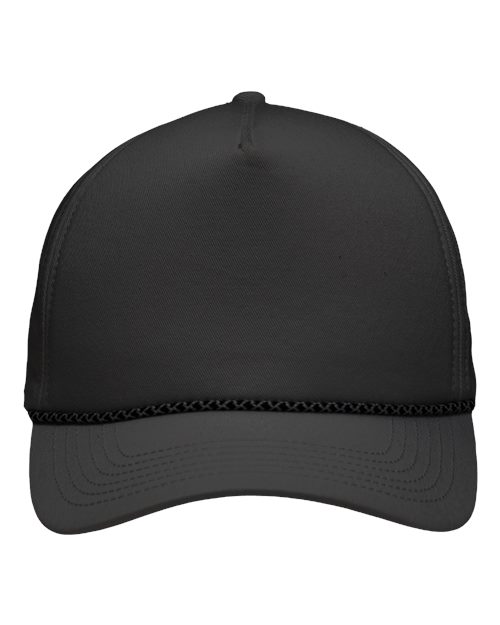 Five-Panel Rope Heritage Fit Cap - Charcoal