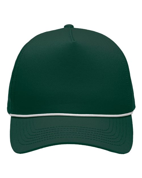 Five-Panel Rope Heritage Fit Cap - Forest Green