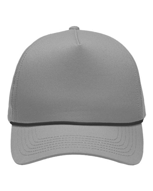 Five-Panel Rope Heritage Fit Cap - Grey