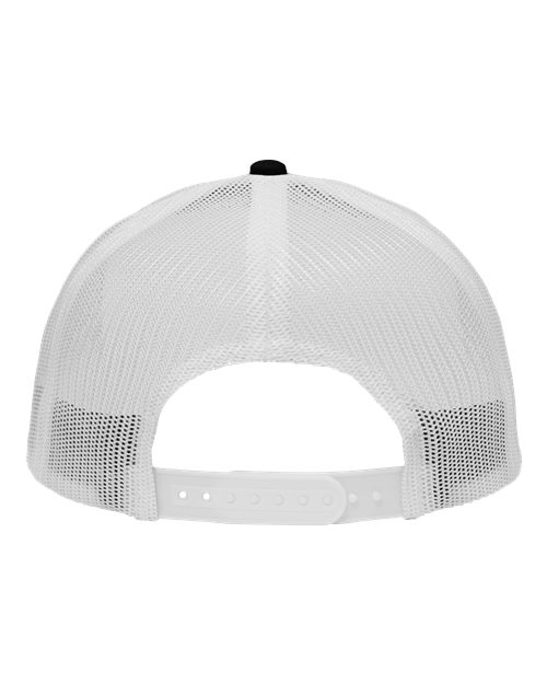 Traditional Lo-Pro Mesh Back Trucker Fit Cap - Chino Black/ White