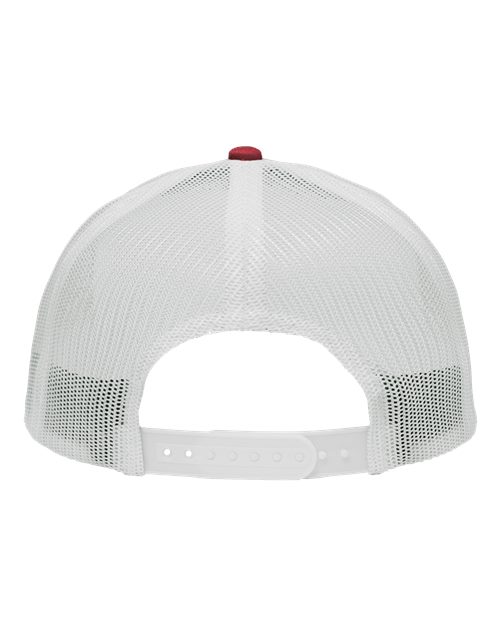 Traditional Lo-Pro Mesh Back Trucker Fit Cap - Chino Cardinal/ White