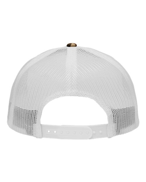 Traditional Lo-Pro Mesh Back Trucker Fit Cap - Chino Duck Camo/ White