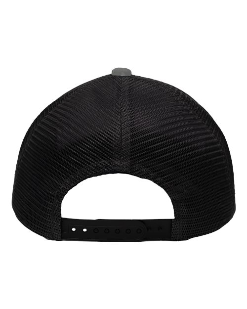 Traditional Lo-Pro Mesh Back Trucker Fit Cap - Grey Camo/ Black