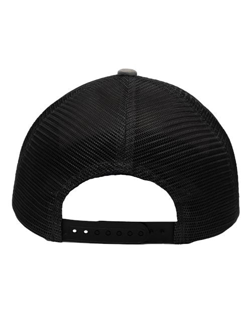 Traditional Lo-Pro Mesh Back Trucker Fit Cap - Chino Grey/ Black