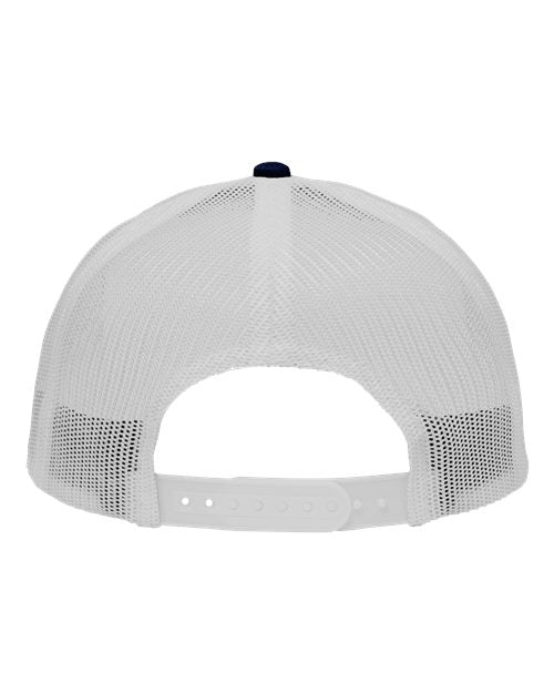 Traditional Lo-Pro Mesh Back Trucker Fit Cap - Chino Navy/ White