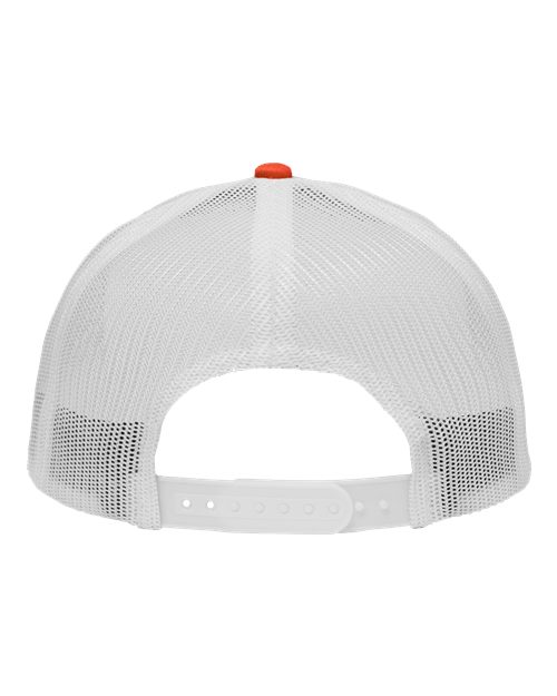 Traditional Lo-Pro Mesh Back Trucker Fit Cap - Chino Orange/ White