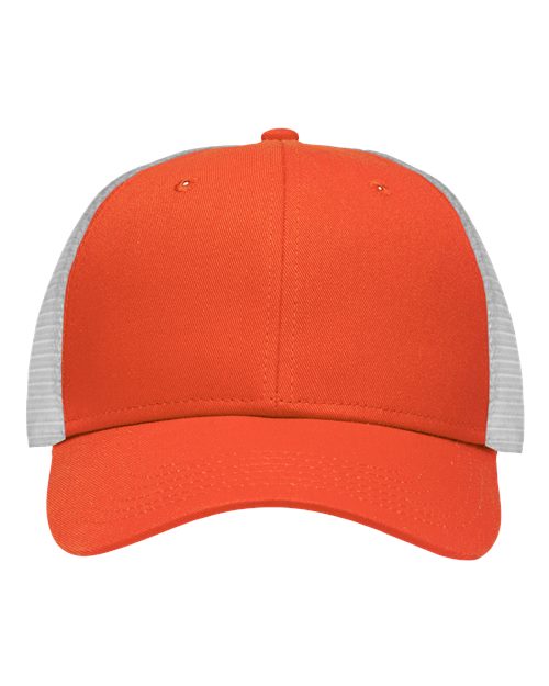 Traditional Lo-Pro Mesh Back Trucker Fit Cap - Chino Orange/ White