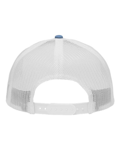 Traditional Lo-Pro Mesh Back Trucker Fit Cap - Chino Sky Blue/ White