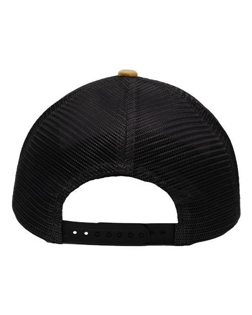Traditional Lo-Pro Mesh Back Trucker Fit Cap - Chino Vegas Gold/ Black