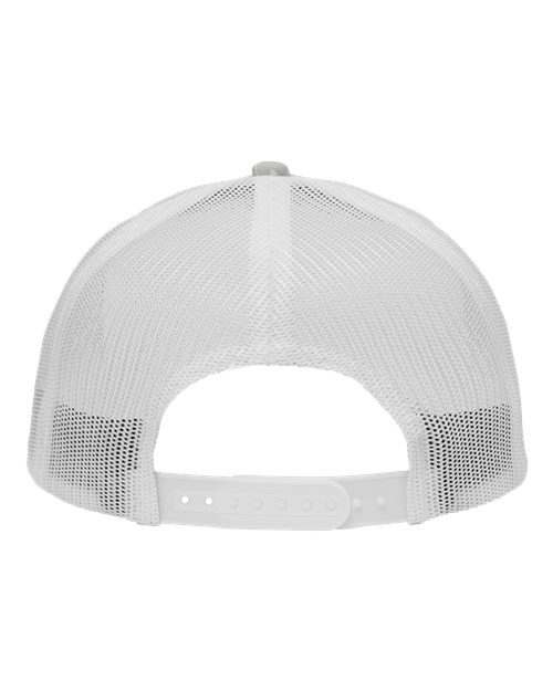 Traditional Lo-Pro Mesh Back Trucker Fit Cap - White Camo/ White