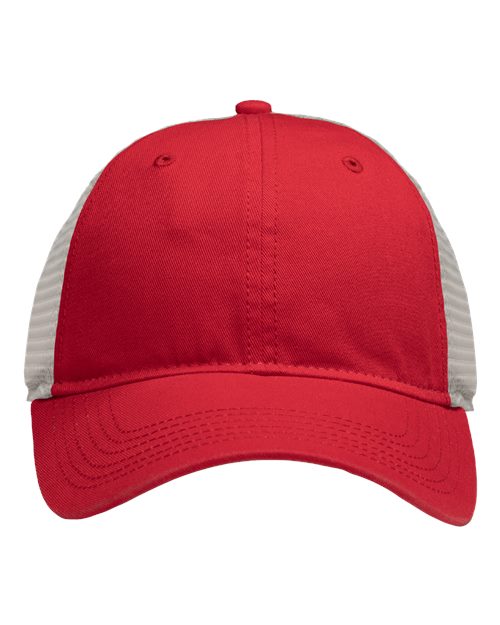 Mesh Dad Hat Fit - Red/ Stone