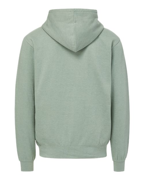 Unisex Retro Heather Full-Zip Hooded Sweatshirt - Greenstone