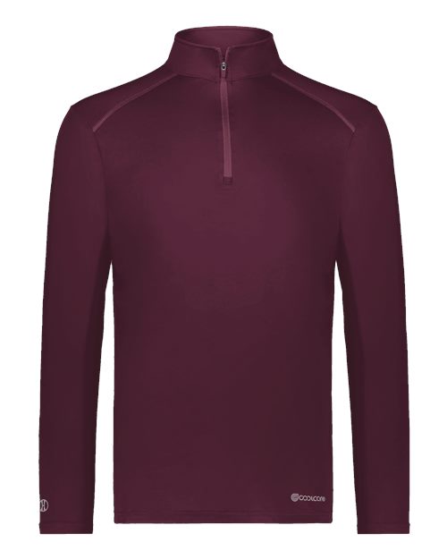 Men's CoolCore® Quarter-Zip Pullover - Maroon