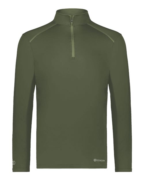 Men's CoolCore® Quarter-Zip Pullover - Olive