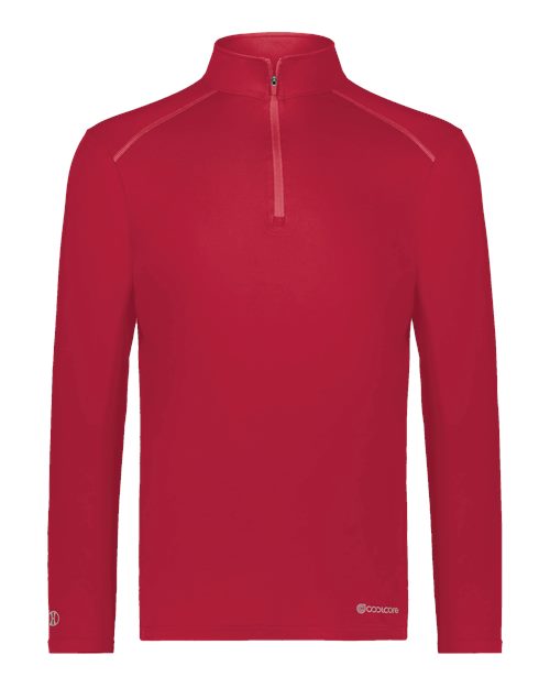 Youth CoolCore® Quarter-Zip Pullover - Scarlet